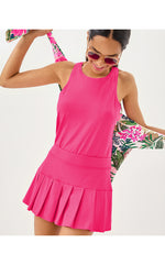 UPF 50+ Luxletic Freesia Pleated Skort - Parigi Pink