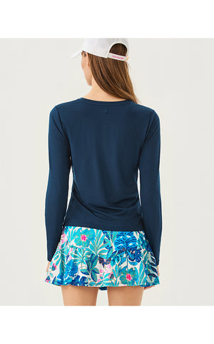 UPF 50+ Heston Long Sleeve Tee - Low Tide Navy