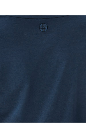UPF 50+ Heston Long Sleeve Tee - Low Tide Navy