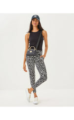 UPF 50+ Luxletic 28" Island Mid Rise Jogger - Noir Purrfect Pounce Knit Jacquard