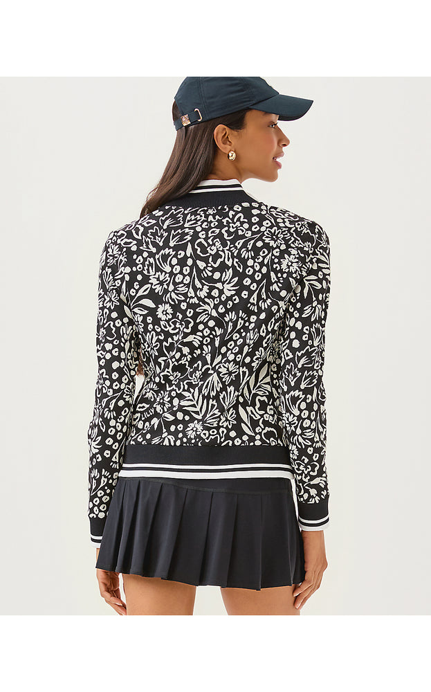 UPF 50+ Luxletic Regate Jacket - Noir Purrfect Pounce Knit Jacquard