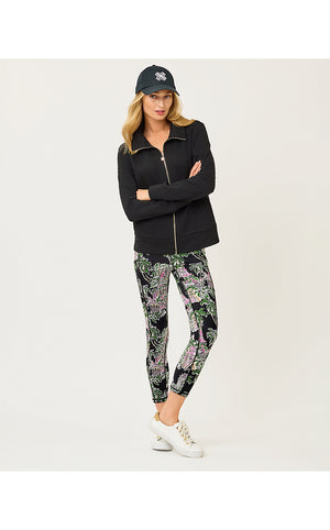 Eleni Zip-Up Jacket - Noir Butterfly Quilted Knit