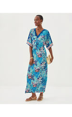 Adalyn V-Neck Maxi Dress - Starlight Navy Best Fronds Forever Engineered
