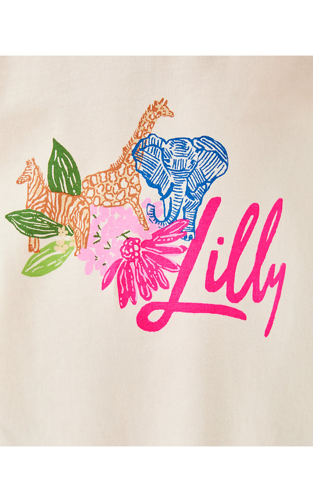 Girls Mini Jansen Long Sleeved Top - Multi Endless Animals Summer Graphic