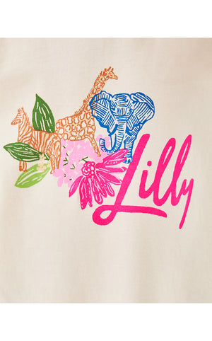 Girls Mini Jansen Long Sleeved Top - Multi Endless Animals Summer Graphic