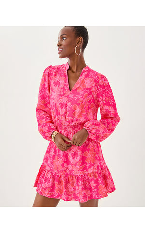 Axton Dress - Sun Shell Pink Big Party
