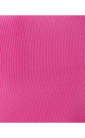 Beaty Long Sleeve Square Neck Knit Top - Parigi Pink