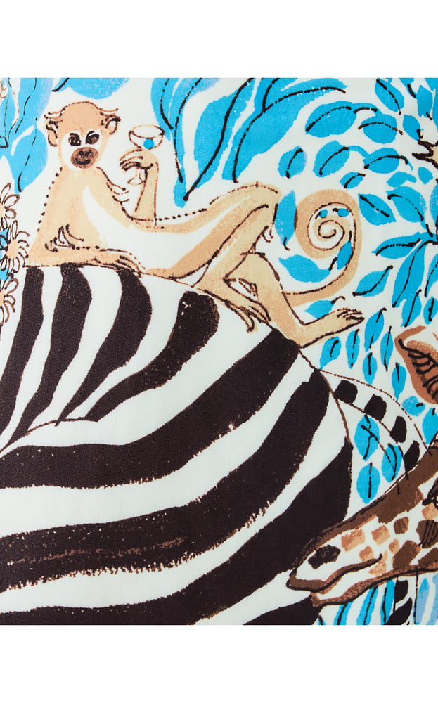 Dustin Midi Skirt - Breezy Aqua Oversized Lilly's Zoo