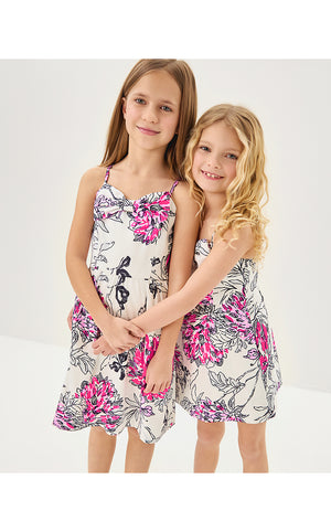 Girls Mini Ryder Dress - Coconut  All Dahled Up Luxe