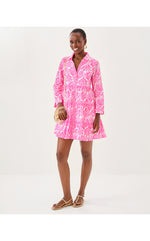 Angie Dress - Pink Bliss Shady Babe Engineered Woven