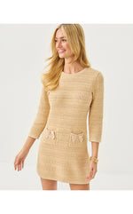 Rhysa Sweater Dress - Rattan Metallic Marl