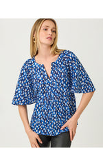 Wilmer Short Sleeve Top - Starlight Navy You're An Animal