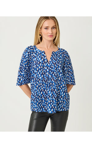 Wilmer Short Sleeve Top - Starlight Navy You're An Animal