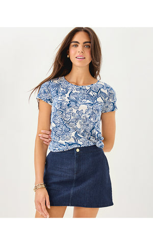 Colette Stretch Denim Skirt - Dark Wash