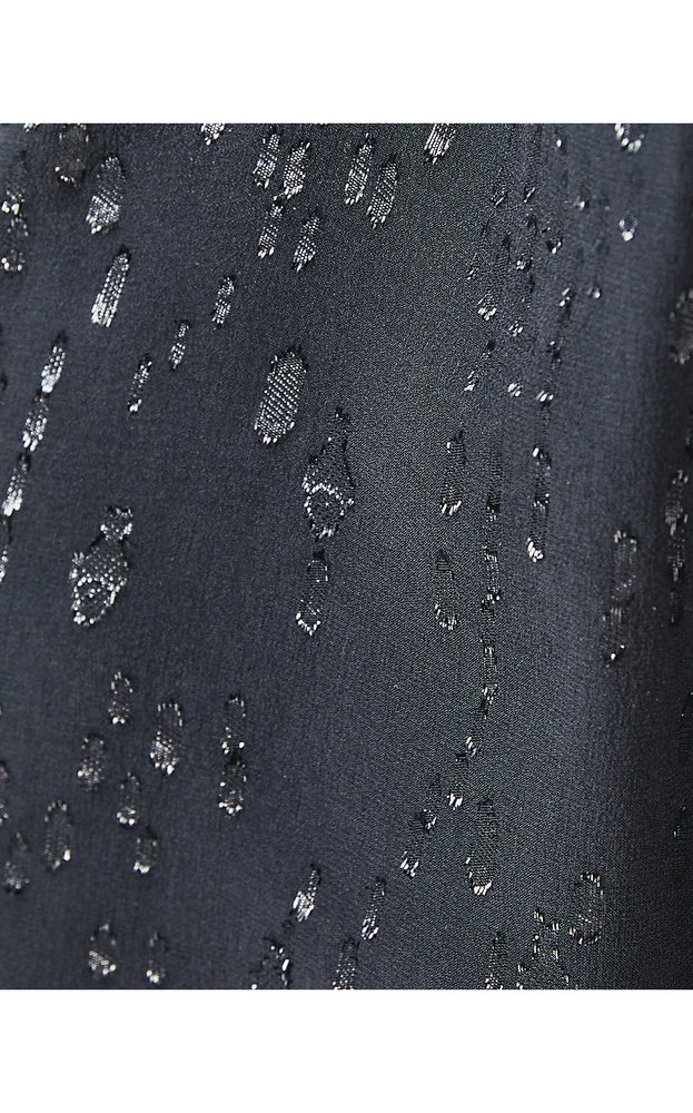 Gail Silk Dress - Noir Fish Clip Chiffon