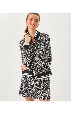 UPF 50+ Luxletic Love Active Dress - Noir Purrfect Pounce Knit Jacquard