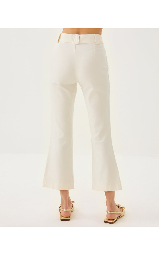 27" Parrish High Rise Crop Flare Pant - Coconut