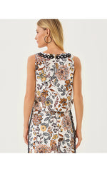 Annaleese Sleeveless Cropped Top - Coconut Take Meowt