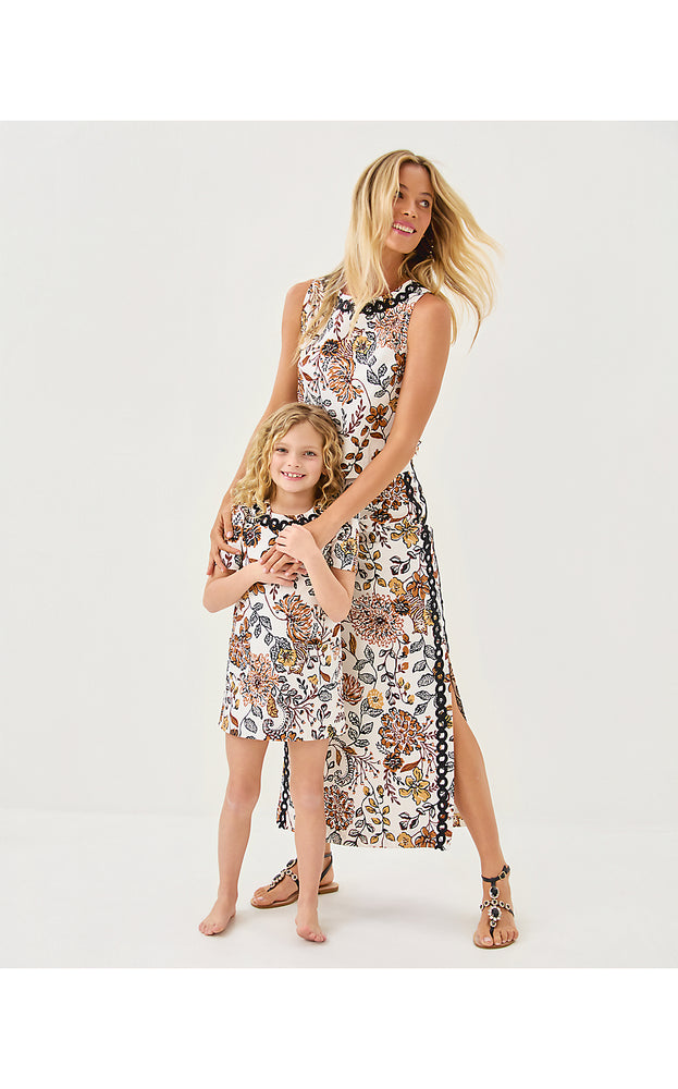 Girls Josette Dress - Coconut Take Meowt