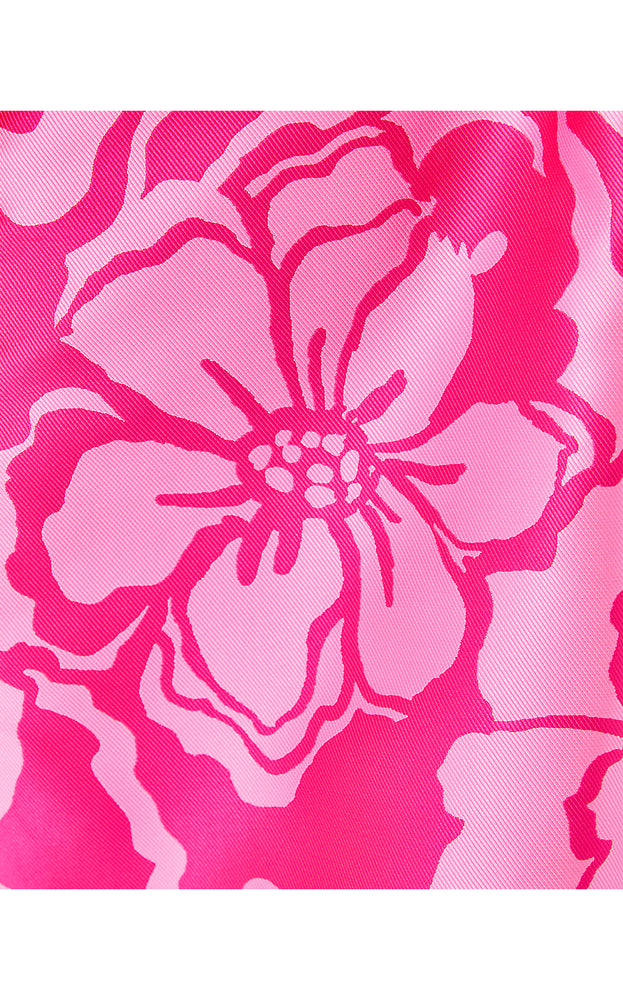 Girls Mini Britnee Dress - Parigi Pink Go Big Satin Jacquard
