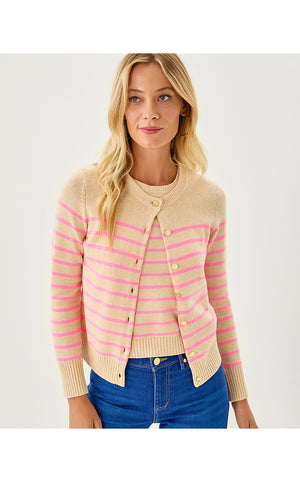 Fairley Stripe Sweater Set - Heathered Wicker Tan Irisistable Stripe