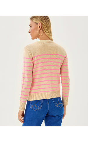 Fairley Stripe Sweater Set - Heathered Wicker Tan Irisistable Stripe