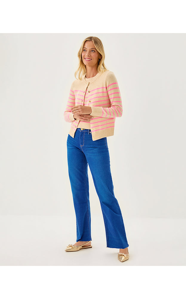 Fairley Stripe Sweater Set - Heathered Wicker Tan Irisistable Stripe