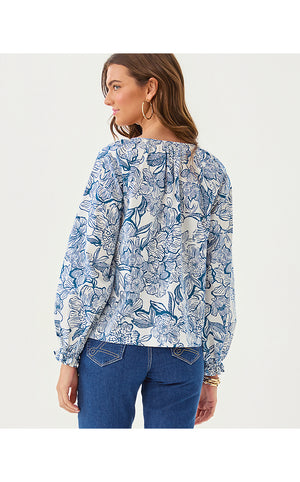 Aldina Button Down Top - Coconut Unforgettable