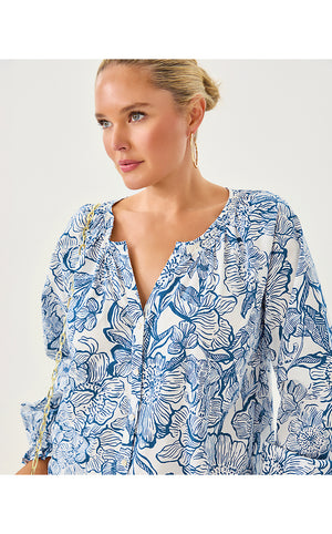 Aldina Button Down Top - Coconut Unforgettable