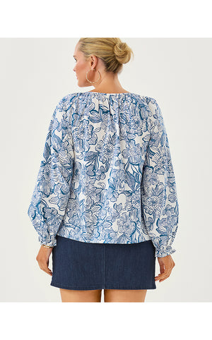 Aldina Button Down Top - Coconut Unforgettable