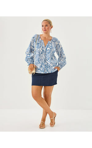 Aldina Button Down Top - Coconut Unforgettable