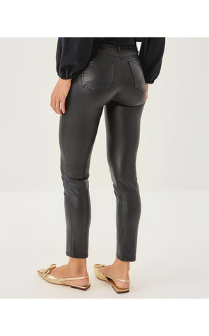 30" South Ocean High Rise Coated Skinny Jean - Noir