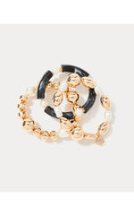 Sunset Shadows Stretch Bracelet Set - Noir