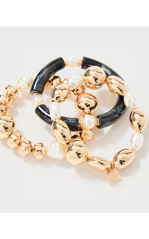 Sunset Shadows Stretch Bracelet Set - Noir