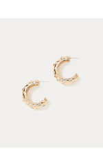 All Dahled Up Hoop Earrings - Gold Metallic