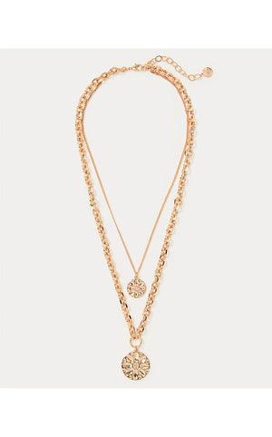 Swayin In The Breeze Necklace - Gold Metallic