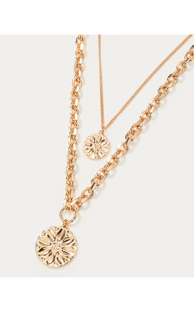 Swayin In The Breeze Necklace - Gold Metallic