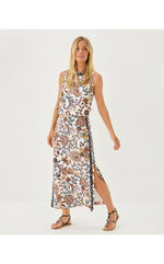 Sanders High Rise Maxi Skirt - Coconut Take Meowt