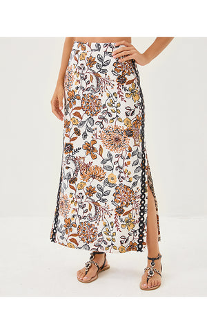 Sanders High Rise Maxi Skirt - Coconut Take Meowt