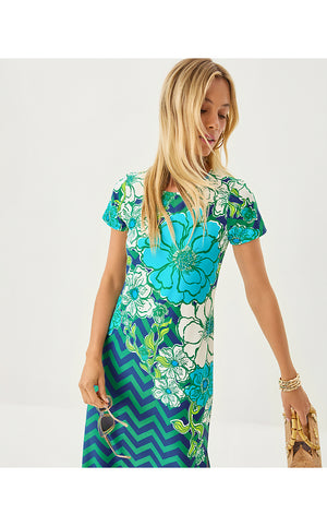 UPF 50+ Kaden Maxi Dress - Starlight Navy Chevs Kiss Engineered ChillyLilly
