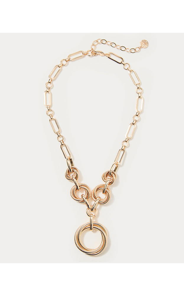 Chevs Kiss Necklace - Gold Metallic