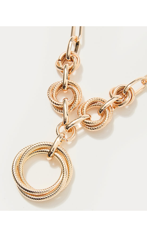 Chevs Kiss Necklace - Gold Metallic