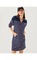 Corvaya Terry Dress - Low Tide Navy Legacy Stripe