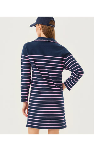 Corvaya Terry Dress - Low Tide Navy Legacy Stripe