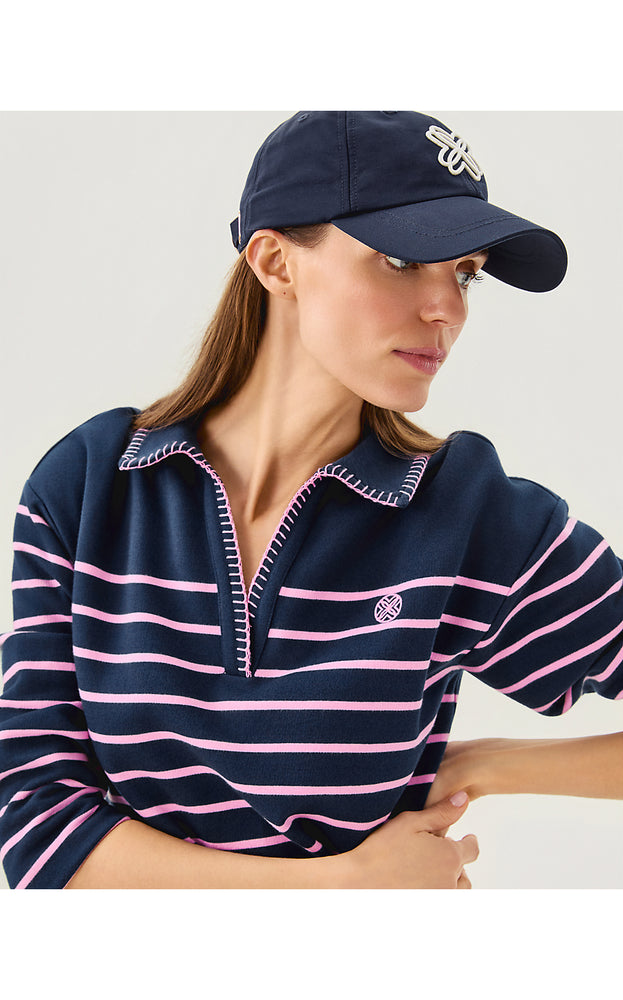 Corvaya Terry Dress - Low Tide Navy Legacy Stripe