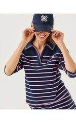Corvaya Terry Pullover - Low Tide Navy Legacy Stripe