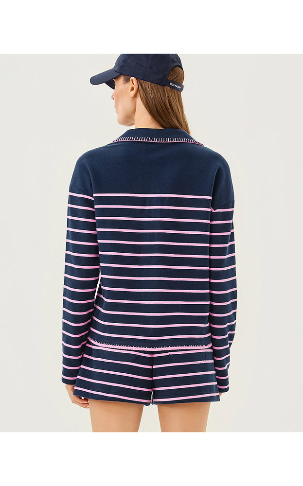 Corvaya Terry Pullover - Low Tide Navy Legacy Stripe