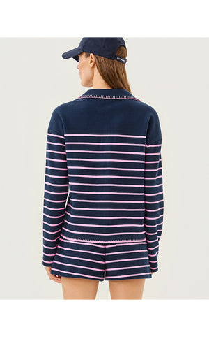 Corvaya Terry Pullover - Low Tide Navy Legacy Stripe