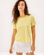 Clairmont Crochet Trimmed Knit Top - Limoncello