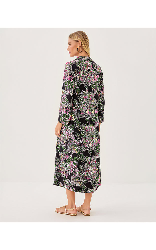Simona Midi Dress - Onyx PB Anniversary Toile